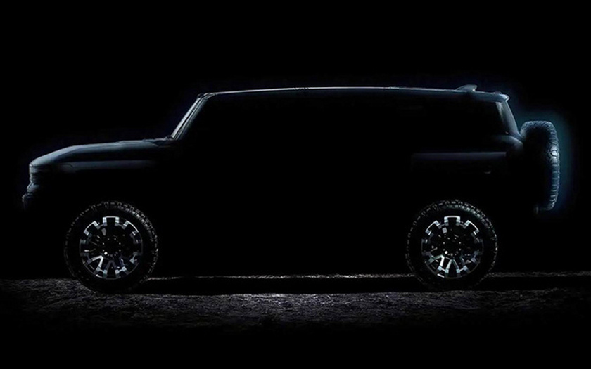 悍马新纯电SUV下月发布 造型方正外挂全尺寸备胎