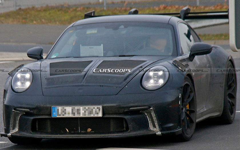 保时捷全新911 GT3 RS曝光 动力升级配大尺寸尾翼