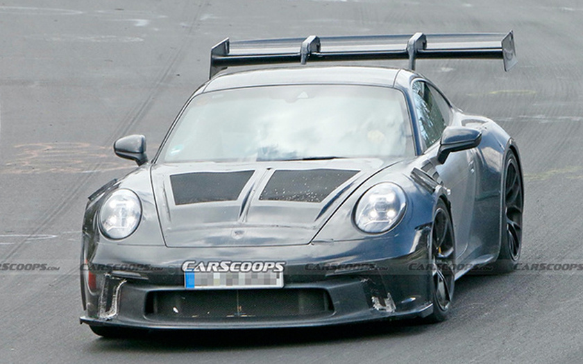 保时捷911 GT3 RS曝光！大尺寸尾翼动力性能升级