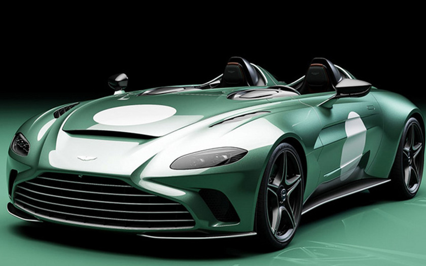 阿斯顿·马丁定制版跑车官图 搭V12,经典绿色涂装