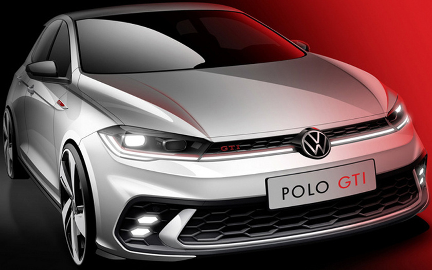 大众中期改款Polo GTI预告图！下月发布搭2.0T